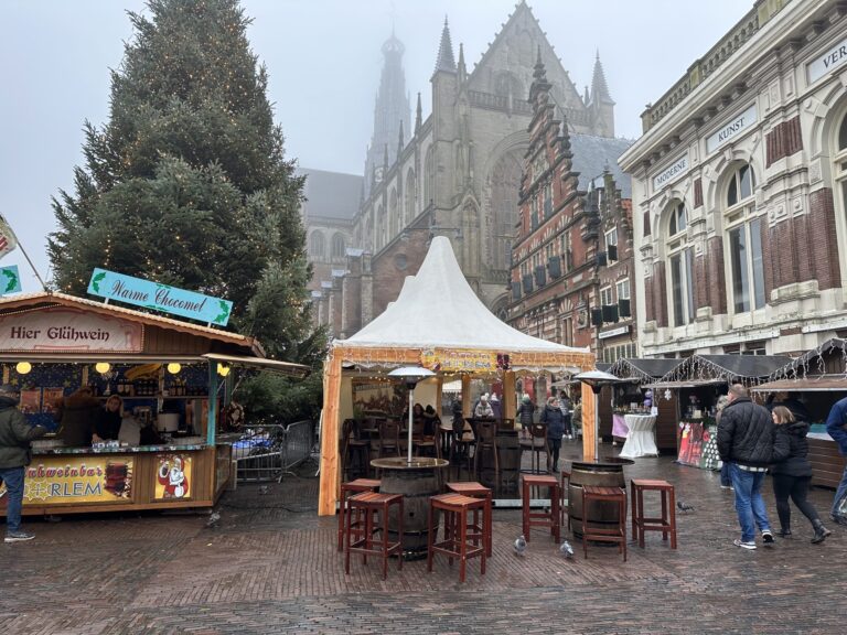 Kerstmarkt Haarlem — markt-eten in de Bollenstreek